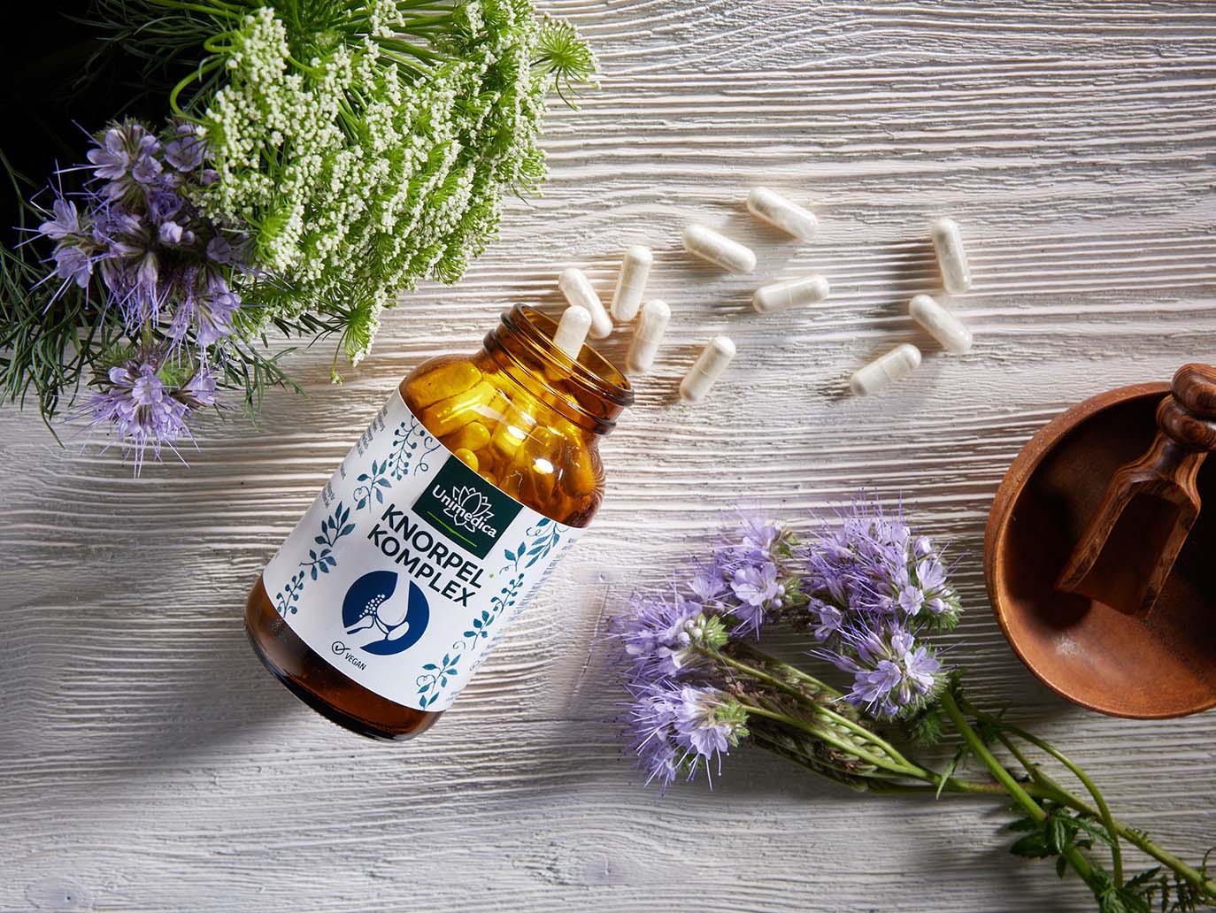 Knorpel* Komplex - mit MSM + Weihrauch + Hyaluron + Bor + Vitaminen - 120 Kapseln - von Unimedica